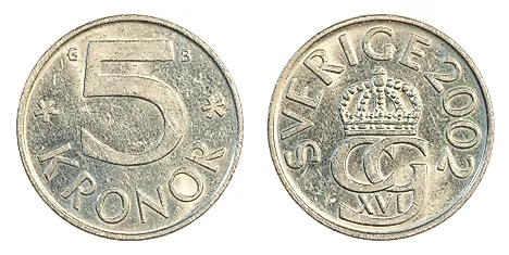 Swedish 5 kronor Coin