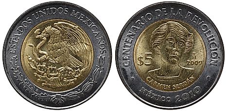 Mexican 5 peso Coin