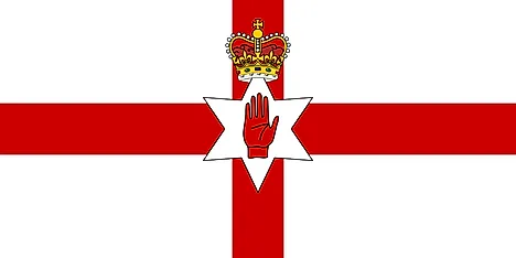 St. George's Cross with 6-pointed star bearing human hand and a crown