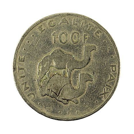 100 djiboutian franc coin (1977) obverse