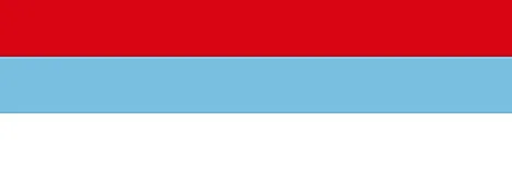 Red, light blue, and white horizontal bands