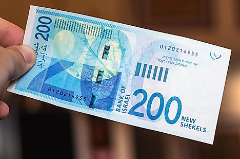 200 Israeli new shakel bill depicting Israeli poet Nathan Alterman