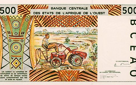 500 West African Francs 1991 Banknotes. 