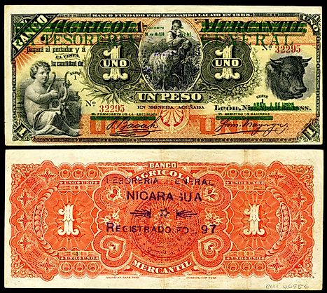 Nicaraguan 1 peso Banknote