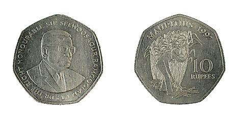 Mauritian 10 rupee Coin
