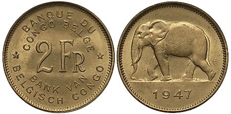 Belgian Congo 2 franc Coin