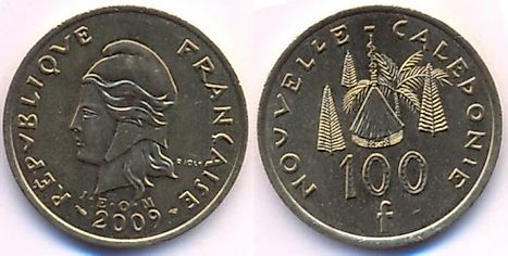 CFP 100 franc Coin