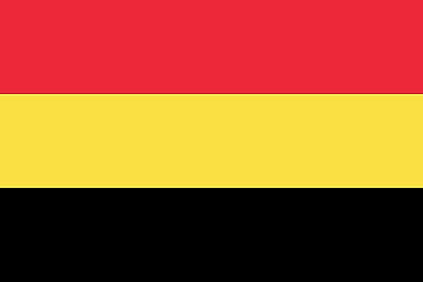 The Flag of Belgium from 1830 with horizontal strips.
