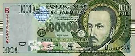 Paraguayan 100,000 guarani Banknote