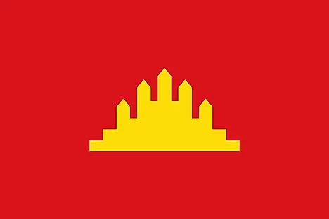 Flag of the People's Republic of Kampuchea (1979 to 1989)