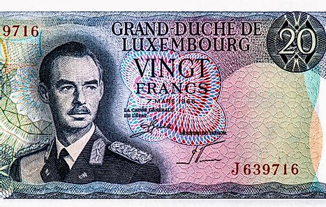  Luxembourgish 20 franc Banknote