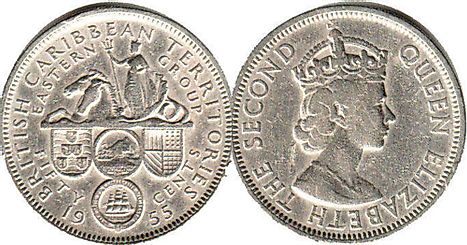 British West Indies 50 cents Coin