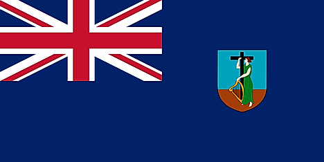 Blue field with Union Jack on upper hoist and seal (without the white border on fly