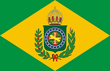 First flag of the Empire of Brazil with 19 stars