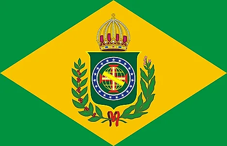 First flag of the Empire of Brazil with 19 stars