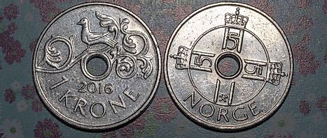 Norwegian 1 krone Coin