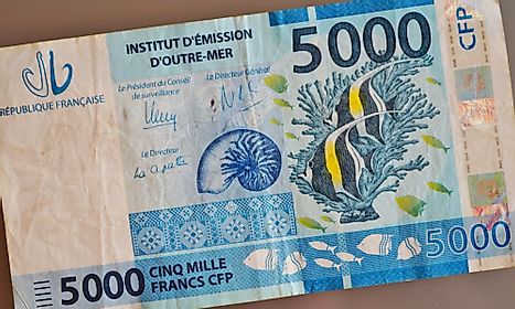 500 CFP francs banknote