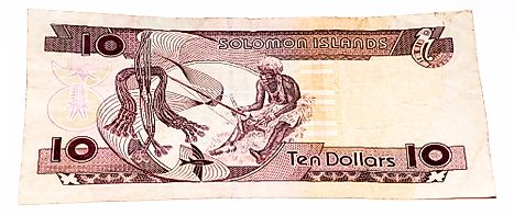 Solomon Islands 10 dollar banknote.