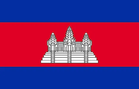 Flag of the Kingdom of Cambodia during the French protectorate (1948–1953) and after its independence from France (1953–1970)