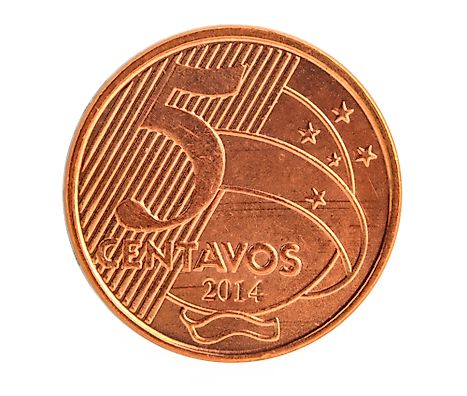 Five Brazilian centavos coin
