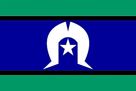 This flag represents the  Indigenous peoples of the Torres Strait Islands, part of Queensland, Australia