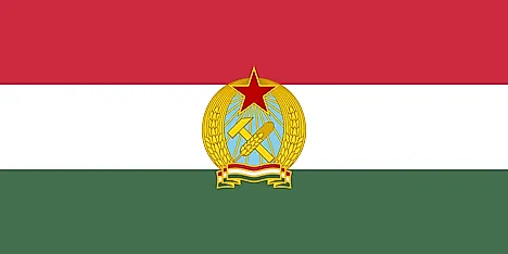 Flag of the Hungarian People's Republic, used between 1949 and 1956,