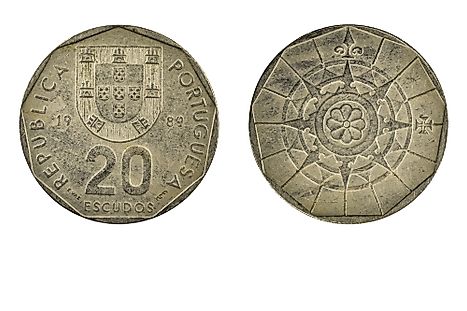 Portuguese coin 20 escudos 