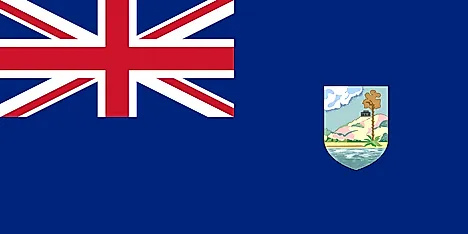 The colonial flag of Antigua and Barbuda had a solid blue background which featured the Union Jack in the canton and the colonial coat of arms in the fly side.Image credit: FOX 52, CC/Wikimedia Commons