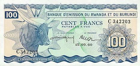 100 Ruanda-Urundi franc