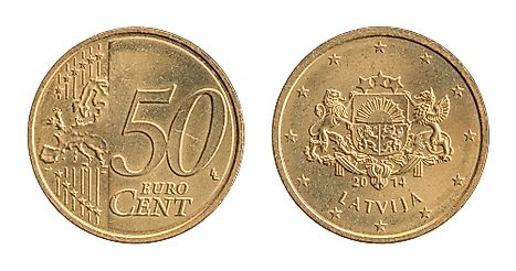Latvian 50 euro cent Coin