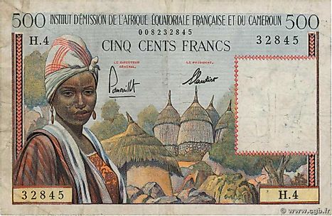 French Equatorial African 500 franc Banknote