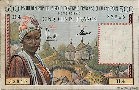 French Equatorial African 500 franc Banknote