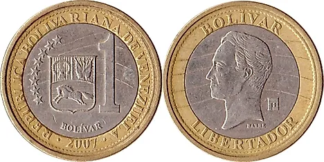 Bolívar 1 fuerte Coin