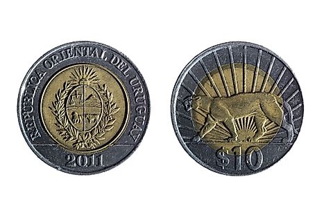 Uruguayan 10 Peso Coin