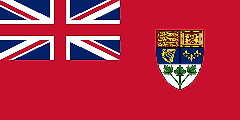 The Canadian Red Ensign used between 1921 and 1957.