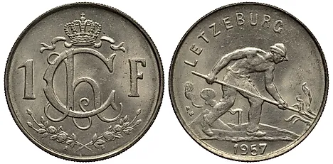  Luxembourgish 1 franc Coin