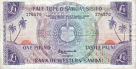 The pound was the currency of Western Samoa between 1914 and 1967. 