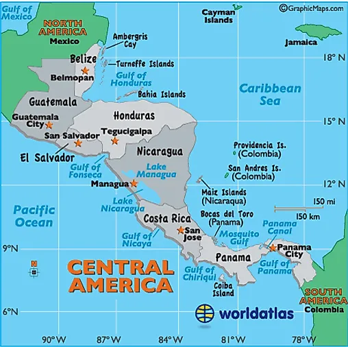 Central America Facts, Capital Cities, Currency, Flag, Language