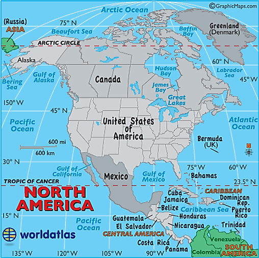 North America Map - Map of North America, North America Maps of