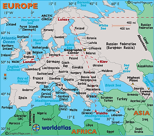 Europe Landforms and Land Statistics - Europe Landforms, Land Statistics