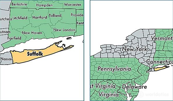 location of Suffolk county on a map
