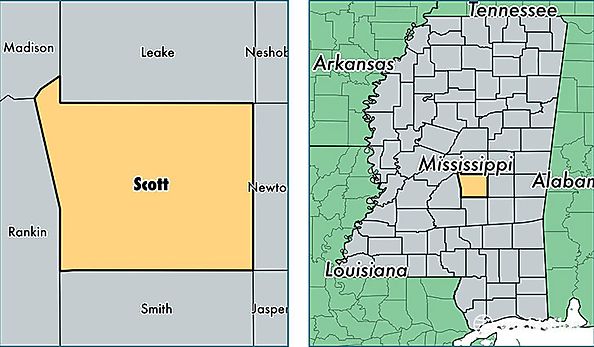 location of Scott county on a map