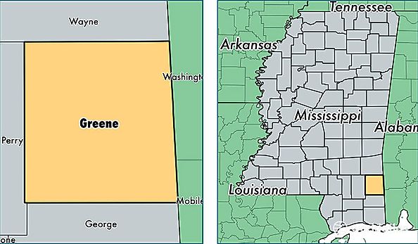 location of Greene county on a map