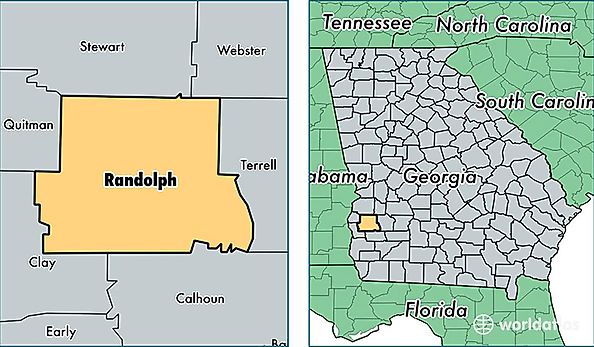 location of Randolph county on a map