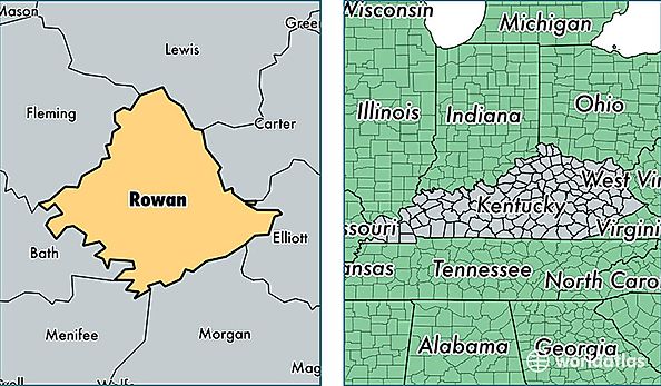 location of Rowan county on a map