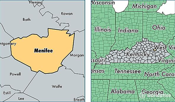 location of Menifee county on a map
