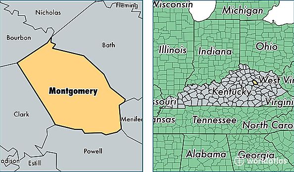 location of Montgomery county on a map