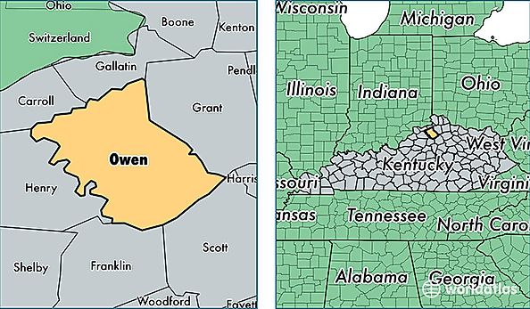 location of Owen county on a map