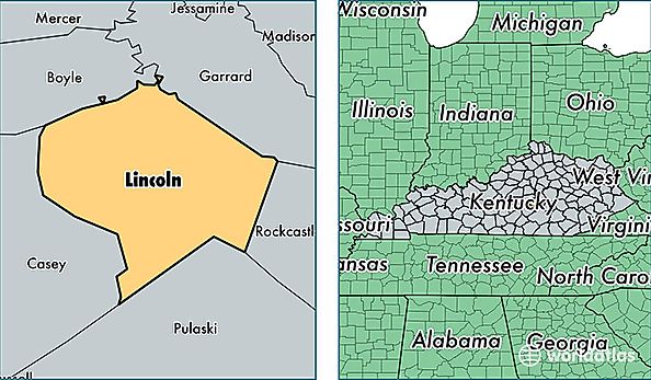 location of Lincoln county on a map