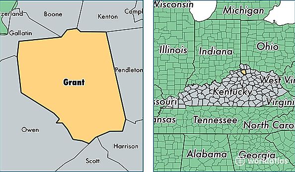 location of Grant county on a map